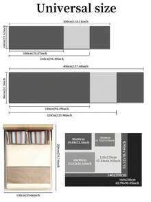 1pc Grey Rugs,Bohemian Style,Runner Rug,900g/M² 0.5cm Thicknessnon-Slip Washable And Machine Washable,Home Decor, Living Room,Kitchens,Passage, Bedroom, Dining Room, Office, All Seasons - Grey - View 3
