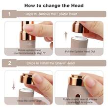 Epilator Conduroma, aparat de tuns sprâncene și față, aparat de ras electric 3 în 1 pentru femei, aparat de îndepărtare a părului facial reîncărcabil și aparat de ras sprâncene, lumină LED încorporată.