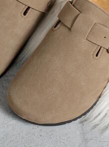 Ciabatte da donna casual tinta unita, disponibili in versione con fodera termica e senza fodera termica