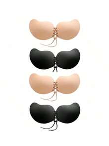 1 Pc Or 4 Pcs Sticky Bra, Backless Strapless Bra Push Up, Adhesive Invisible Lift Up Bras - Multicolor - View 18