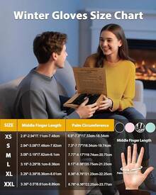 RIGWARL - Guantes de Invierno para Hombres y Mujeres - 112 Invierno Negro - Ver 3