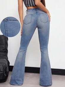 IDYLLIC Women Jeans - 藍色 - 查看 5