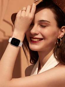 3条装双色豹纹雕刻表带，兼容表带41mm、40mm、38mm、42mm、44mm、45mm、46mm、49mm，女士款，柔软硅胶猎豹纹压花运动表带，兼容 Series 11、10、9、8、7、6、5、4、3、2、1、Ultra - 彩色 - 查看 6