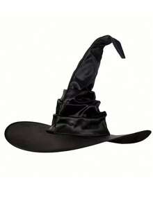 1 件女式宽边巫婆帽，万圣节服装派对配饰秋季服装 - 彩色 - 查看 13