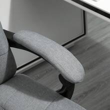 Vinsetto Office Chair, Computer Chair With Adjustable Height, Head Pillow, Footrest For Home, Light Grey - 淺灰色 - View 9