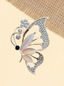 1 件猫眼石胸针，女士独特翻领别针，适合毛衣、旗袍、西装，优雅时尚的日式设计万圣节万圣节配饰教师节 - 蝴蝶 - 查看 3