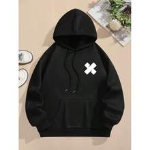 Women's Casual Loose Hoodie - Pattern Print, Pocket & Adjustable Drawstring Design - White Comfortable All Seasons Outfit, Durable Fabric, Street Fashion, Soft Material, Universal Style For Men And Women - White - View 2