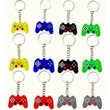12 piezas Llavero de control de juego, regalos de fiesta con tema de juegos de colores aleatorios, relleno de regalo de cumpleaños - 12 piezas - Ver 2