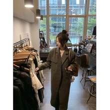 2025 年秋冬の新しいスタイルの厚みのある小さなウールのヘボンスタイルの女性用の美しいウールのコート - ブラックヘリンボーン - チェックする 5