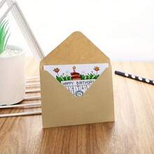 Sending Envelopes And Mail Bags 4"X6" Festive Single Panel Thank You Blank Cards With Envelopes, DIY Holiday Greeting Card Set, White Or Black Or Brown Envelopes With Invitation Cardstock 20 Sets Or 40 Sets.For All Occasions - 黑色 - 查看 6