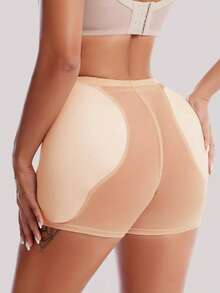 Pantalon moulant taille haute avec rembourrage pour soulever les fesses, sous-vêtements sans couture respirants pour rehausser les fesses et contrôler le ventre - Nude - Voir 5