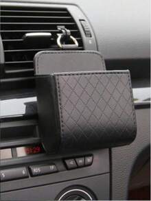 1/2 szt. Wielofunkcyjne pudełko do przechowywania w otworze wentylacyjnym samochodu ze skóry PU z małym uchwytem montażowym - trwały i stylowy design, dużo miejsca na akcesoria, idealne do przechowywania małych przedmiotów w samochodzie, służące jako uchwyt na telefon itp., poprawiające wrażenia z jazdy Sun Travel Cool