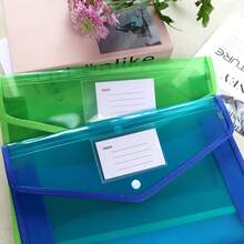 5 pastas de arquivo A4 reutilizáveis, à prova d'água e resistentes a manchas, com botão de pressão 3D, organizadores de documentos expansíveis com fecho de pressão para escritório, documentos escolares, etc.