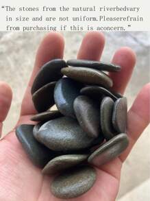 20pcs Natural River Rocks For Painting - Smooth Flat Stones, Art & Crafts Decor, Major Material: Natural Stone