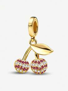 1PC 925 Sterling Silver Fashionable Sparkling Clover Beads Suitable For Bracelets DIY Women's Jewelry