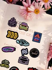 SCXXBSW 50pcs Neon Racing Cartoon Graffiti Stickers Decorative Handbooks Water Cups Notebook Luggage Stickers - Multicolor - View 9