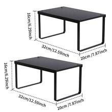 2 piezas Estante organizador de gabinete, Estante organizador de gabinete de cocina, Estante de gabinete blanco, Estante de almacenamiento de metal para cocina, Estante para especias, Apilable, Expandible, Estante para especias ahorra espacio, Organizador de cocina, Unidad de estantería multiusos, Organizador moderno y elegante para gabinete de cocina, Estante de almacenamiento para el hogar, Decoración del hogar, Organizador para fiestas y Navidad - Multicolor - Ver 10