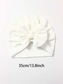 2pcs Striped Bow Baby Hat, Suitable For Daily Use, Fits 0-2 Years Old - Multicolor - View 6