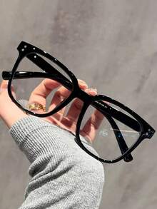 1/3pcs Square Frame Daily Wear Optical Glasses, Campus Style Face-Flattering Glasses - Multicolor - View 3