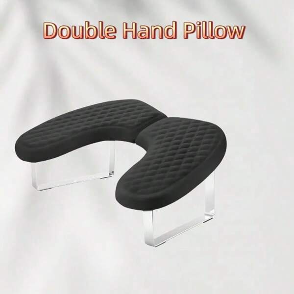 Apoio de braço para unhas, almofada de apoio para mãos e unhas em formato de U, apoio de braço dobrável com memória para Nail Tech, apoio para pés e mãos, materiais de alta qualidade