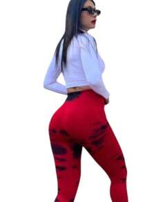 Women Sports Leggings - الأحمر - مشاهدة 1