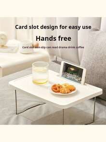 Foldable Portable Compact Table, Lightweight Plastic Multifunctional Table, Apartment, Home Desk, Suitable For Bedroom, Office, Camping And Travel-Space-Saving Design Without Assembly, Multi-Color Optional, Modern And Simple Style, Ideal Gift Compatible With Notebook Computers, Books And Snacks. - Multicolor - View 6