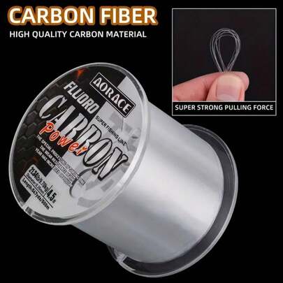 100/300/500m Línea de pesca de fluorocarbono - Línea de fibra de carbono súper nailon, transparente blanca, alta sensibilidad y durabilidad, adecuada para pesca con hundimiento y mosca, pesca de agua dulce y salada, pesca con hundimiento | Diseño de carrete | Equipo de pesca premium