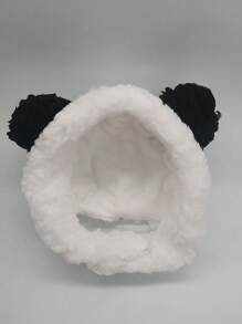 1pc Cute Pet Cat/Dog Ear Hat, Funny Bear Headband/Headpiece, Adjustable Soft Small Pet Headwear For Cats Dogs Puppies, Panda Ear Hat, Pet Winter Warm Headgear - Multicolor - View 6