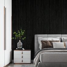 A Roll Of Black Imitation Cloth Wallpaper, A Fashionable And Simple Dark Style Wallpaper, Waterproof Self-Adhesive, Peel And Stick Wallpaper, Size: 60cm * 3/5/10M, Beautiful, Durable, Detachable, Easy To Install Wallpaper, Suitable For Home Living Room Bedroom Decoration, Furniture Cabinet Drawer Interior Wall Decoration, Decorative Stickers - Black - View 11