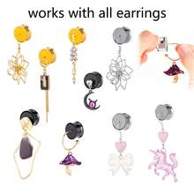 2 piezas Nuevos Dilatadores de Oreja de Acero Inoxidable DIY, Túneles y Enchufes para Perforación, Joyería para Expansión de Orejas, Pendientes Colgantes para Mujeres - redondo - Ver 4