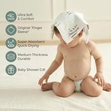 Momcozy Soft & Absorbent Baby Washcloths - 4 Layer Design| Medium Thickness| Premium Cotton For Newborns' Skin-Great For Bathing, Wiping & On-The-Go Use, Shower Gift And Essential(5 Pack, 10x10 Inch) - Ngựa vằn chạy nước kiệu - Xem 2