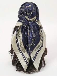 1pc  Cashew Print Women Bandana Square Scarf/Bandana, Decorative Silk Scarf Suitable For Everyday Use For Dress - Multicolor - View 7