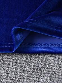 Girls' Ruffled Long Sleeve Elegant Luxurious Dress, Suitable For Parties And Special Occasions - Blue - View 7