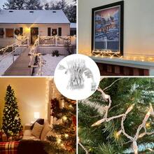 LIUChristmas Lights Clear White 50 Count 13ft Incandescent Mini Lights String Plug In Warm White With White Wire For Mantle Christmas Tree Indoor Outdoor Xmas Wedding Party Decorationschenxiao - ClearWhiteWhiteWire - Xem 5