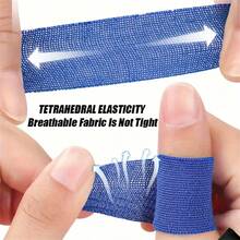 Sports Elastic Finger Guard Thumb Fixation Support Anti-Friction Bowling Basketball Sports Finger Guard Tape - Multicolor - View 7