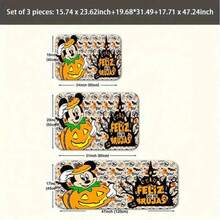 1pc Piece Printed Entrance Doormat,1pc  Pumpkin Halloween Welcome Doormat Non-Slip Durable Floor Mat For Indoor Outdoor Entrance, Kitchen, Living Room, Patio Decor, Funny Gift Foldable - Mixed Colors - View 2