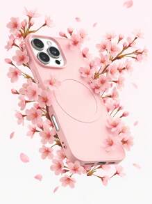 粉色手机壳，防摔无线充电磁吸手机壳，二合一（PC+Tpu）防震手机壳 - 粉色 - 查看 7