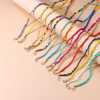 Eyeglasses Accessories - Eyeglasses Chain, Eyeglasses Lanyard, Reading Glasses Strap, Colorful Beaded Eyeglasses Chain
