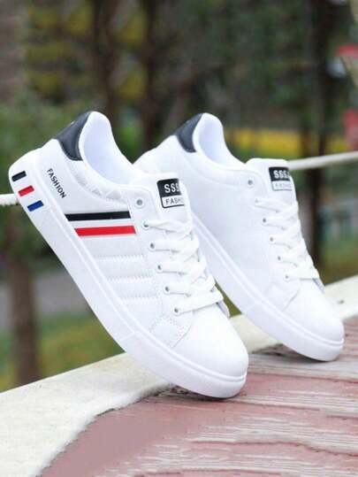 2025 男士低帮休闲运动鞋，透气平底厚底鞋，青少年多功能耐磨鞋，适合夏季休闲、户外运动、旅行、毕业礼物或生日配饰【鞋口随机装饰线】