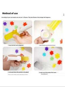 BlueOcean Fragrance Toilet Cleaning Flower Design Toilet Gel Toilet Stain Removal Cleaning Air Freshener Wall Stickers Room Decor Wall Decor Wall Sticker Personalised Stickers Home Decor