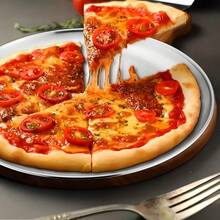 1 件，不锈钢披萨盘，圆形烤盘，各种尺寸，不粘披萨烤盘，浅窄边圆形烤盘，快速导热披萨模具，适用于烤箱，特别适合生日派对和家庭烘焙用具。，家庭晚餐用品，派对用品