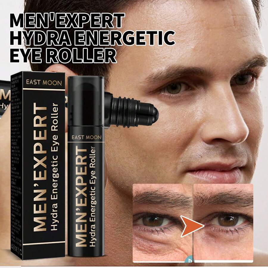 EAST MOON Men's Eye Cream Deep Moisturize Fade Fine Lines Improve Dark Circles Anti-Puffiness Improve Eyes Bags Lighten Dark Repair Damaged Skin Hydrate Energetic Eye Roller