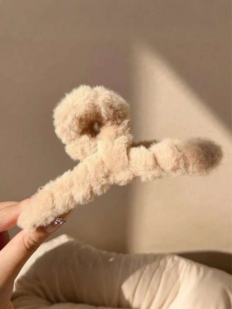 1/4/5/6 Stücke flauschige Haarklammern, geeignet für Frauen und Mädchen, bequem warm weich, geeignet für dickes Haar, Herbst/Winter Haarzubehör, essentiell für Alltag, Büro, Schule, Y2K süße Haarbundfixierer (Beige, Schwarz, Weiß, Pink), flauschige Haarklammern, Thanksgiving, Lehrertag, Geschenke, Herbst/Winter Haarzubehör, Haarklammern, Haarspangen, Haarnadeln, mittlere Haarklammern - Verschiedenfarbig - Übersicht 12