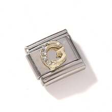 1/5/10pcs Elegant Zirconia Inlaid 26 English Letter Pendant Modules - Can DIY Bracelets, Bangles, Rings, Ideal Gift Choice