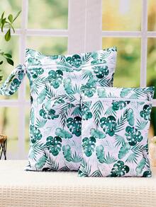 2 件装防水婴儿尿布袋便携式旅行收纳袋适用于衣服、泳装