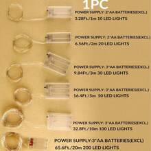 1pc, Optional 10/20/30/50/100/200 LED Beads, Length 1/2/3/5/10/20m, Plastic Material, Retractable, Fun Home Decor Light - 彩色 - 查看 7