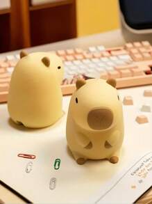 Cute Capybara Night Light, Buffalo Night Light, Soft LED Light. Toggle Switch, Novelty Animal Night Light, Suitable For Desktop, Dorm, Bedroom, Homecoming Decoration, Birthday And Christmas Gift, Ornament, Sleeping Companion