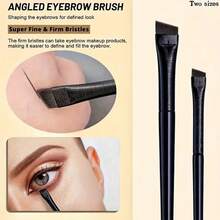 5-Piece Precision Eye Makeup Brush Set - Includes Scythe Eyeliner Brush And Angled Eyeliner Brush, Eyebrow Brush, Application