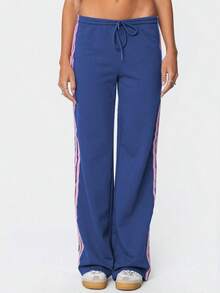 Womens High Waisted Drawstring Sweatpants Casual Baggy Joggers Pants - Royal Blue - View 3