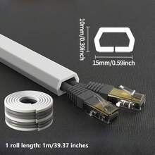 PVC Cable Tray Exposed Self-Adhesive Anti-Stepping Wonder, Invisible Decoration, Household Exposed Wire And Network Cable Shielding Soft Cable Tray - Multicolor - View 13